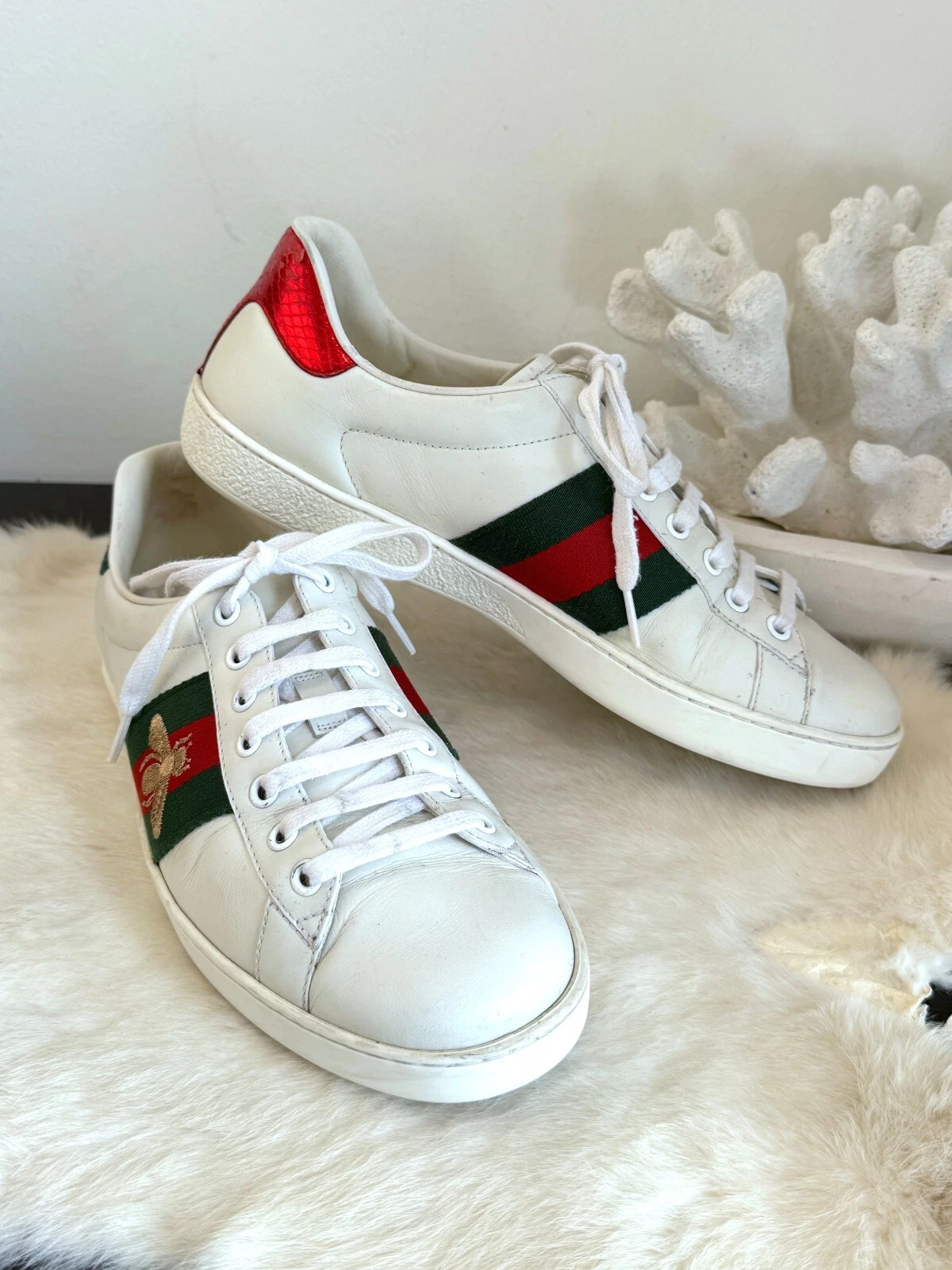 Baskets homme GUCCI White Ace Bees 5,5EU (38,5EU)