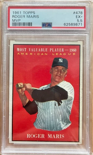 1961 Topps MVP Roger Maris #478 PSA 5.5 EX+