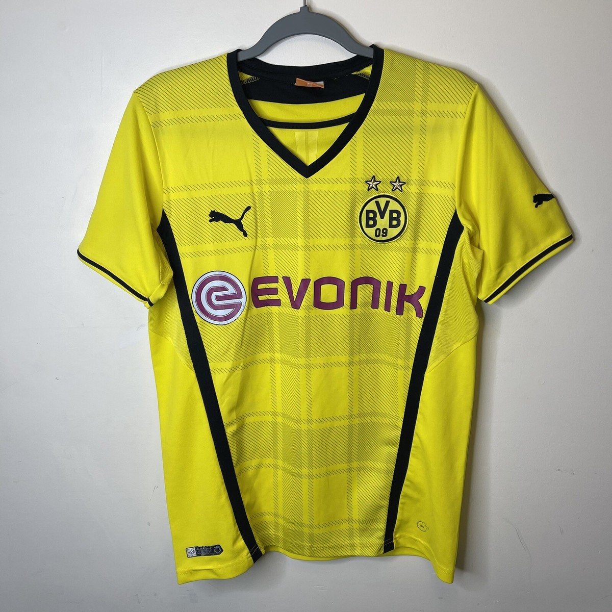 BORUSSIA DORTMUND 2013-14 HOME FOOTBALL SOCCER JERSEY PUMA MEN Sz