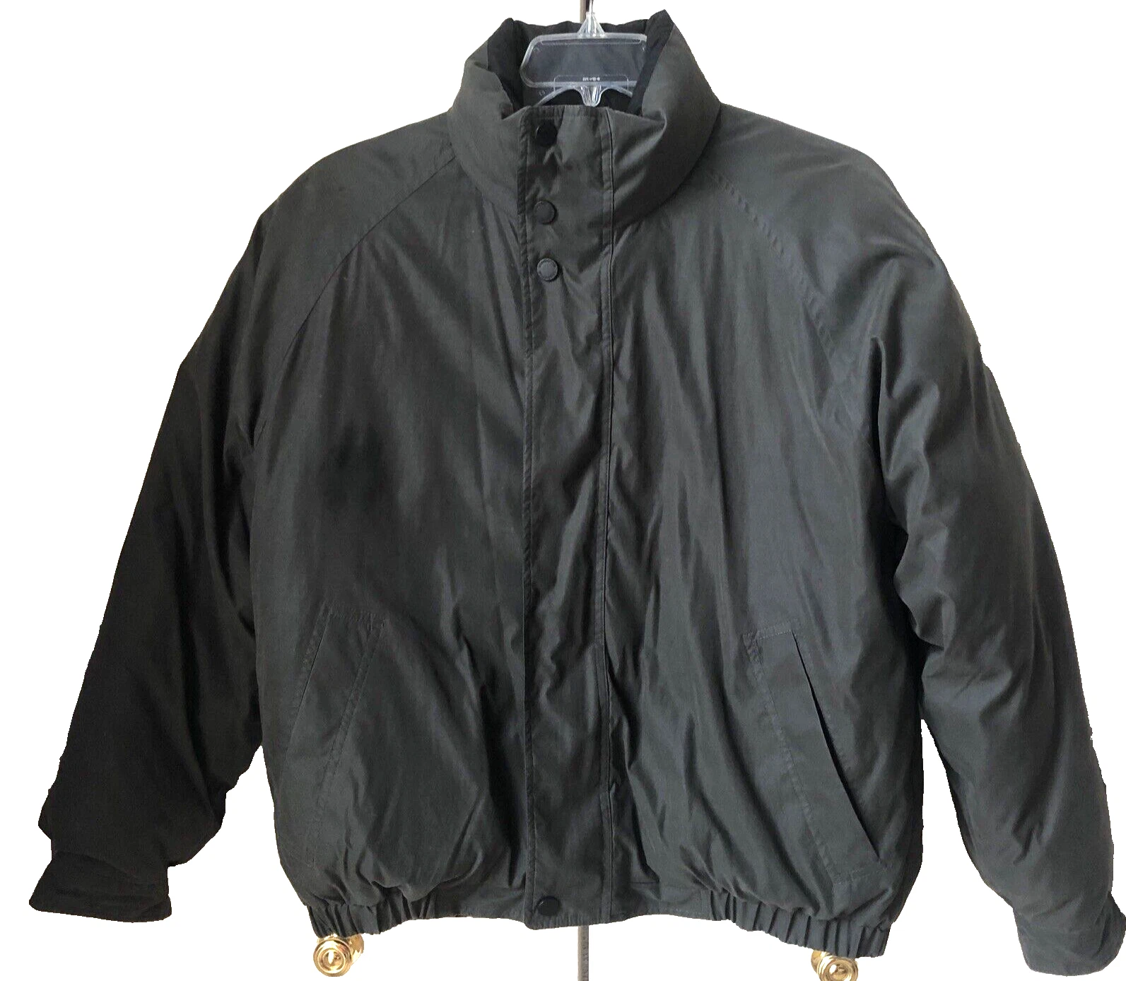 Claiborne Men's Full Zip Warm Downfill Puffer Jacket Coat in Olive Size L