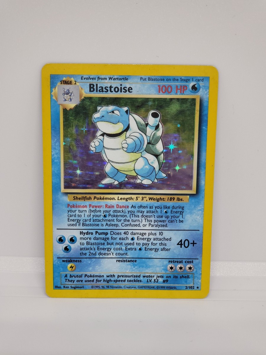 Blastoise 002/102 Base Set Holo Unlimited Vintage 1995 96 98 LP/MP | eBay Blastoise 002/102 Base Set Holo Unlimited Vintage 1995 96 98 LP/MP | eBay