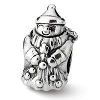Sterling Silver Snowman Bead on sale Sterling Silver Snowman Bead on sale