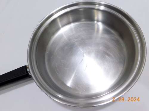 EKCO PRESTIGE 9" SKILLET FRY PAN WITH LID Tri Ply 304 Stainless Steel USA - Picture 5 of 9