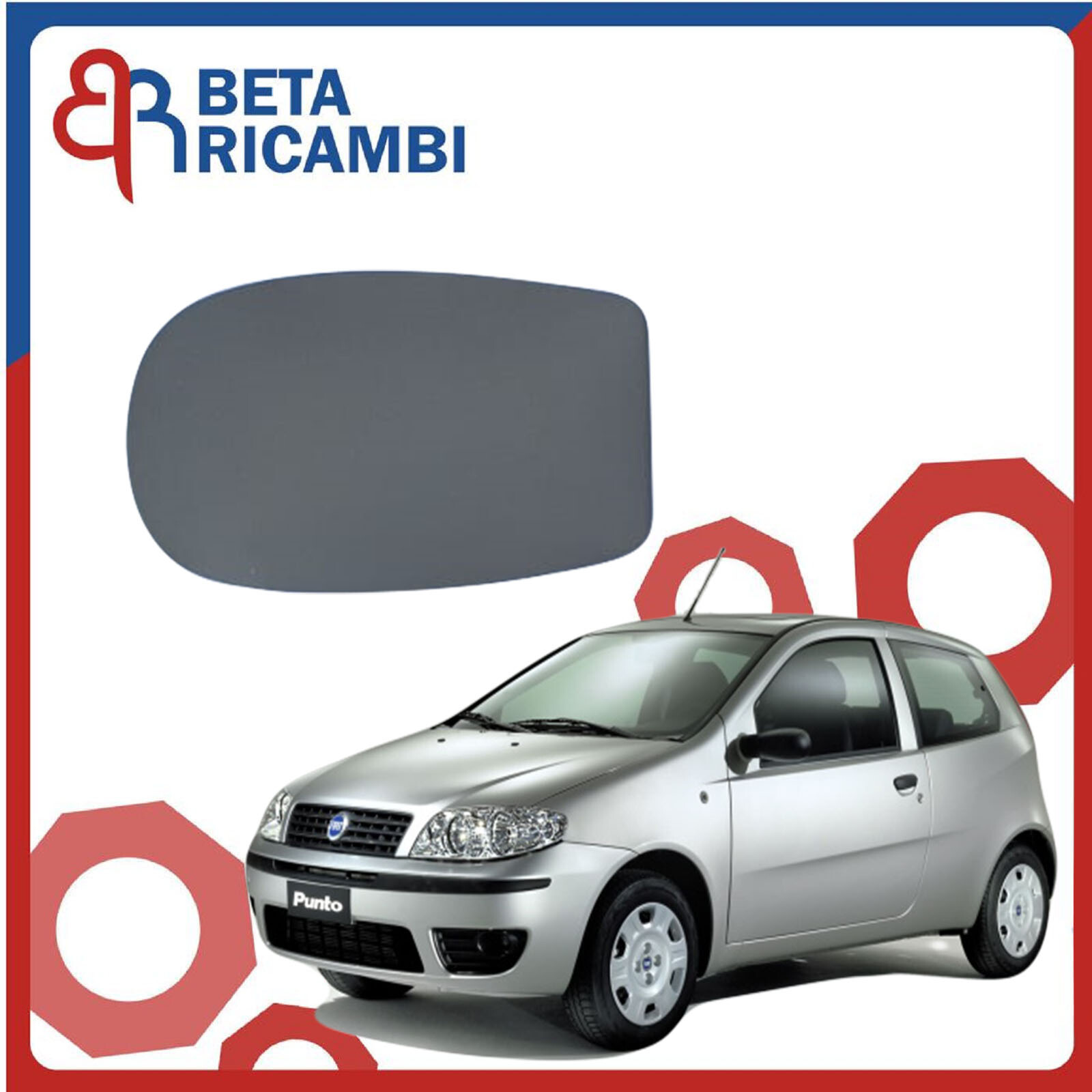 Specchietto Punto 188 Vetro Retrovisore Sinistro Destro Fiat Punto 2 Ambo Lati