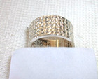10mm Wide beaded edge sterling silver size 6.75 place for engraving on back