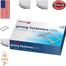 Prong Paper Fasteners, 2-Inch Capacity, Corrosion-Resistant Steel, Silver Finish