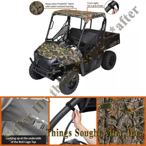 Polaris Ranger Canvas Roof Top for 2015 Full-Size 800 EFI, EPS & 6x6 - Camo