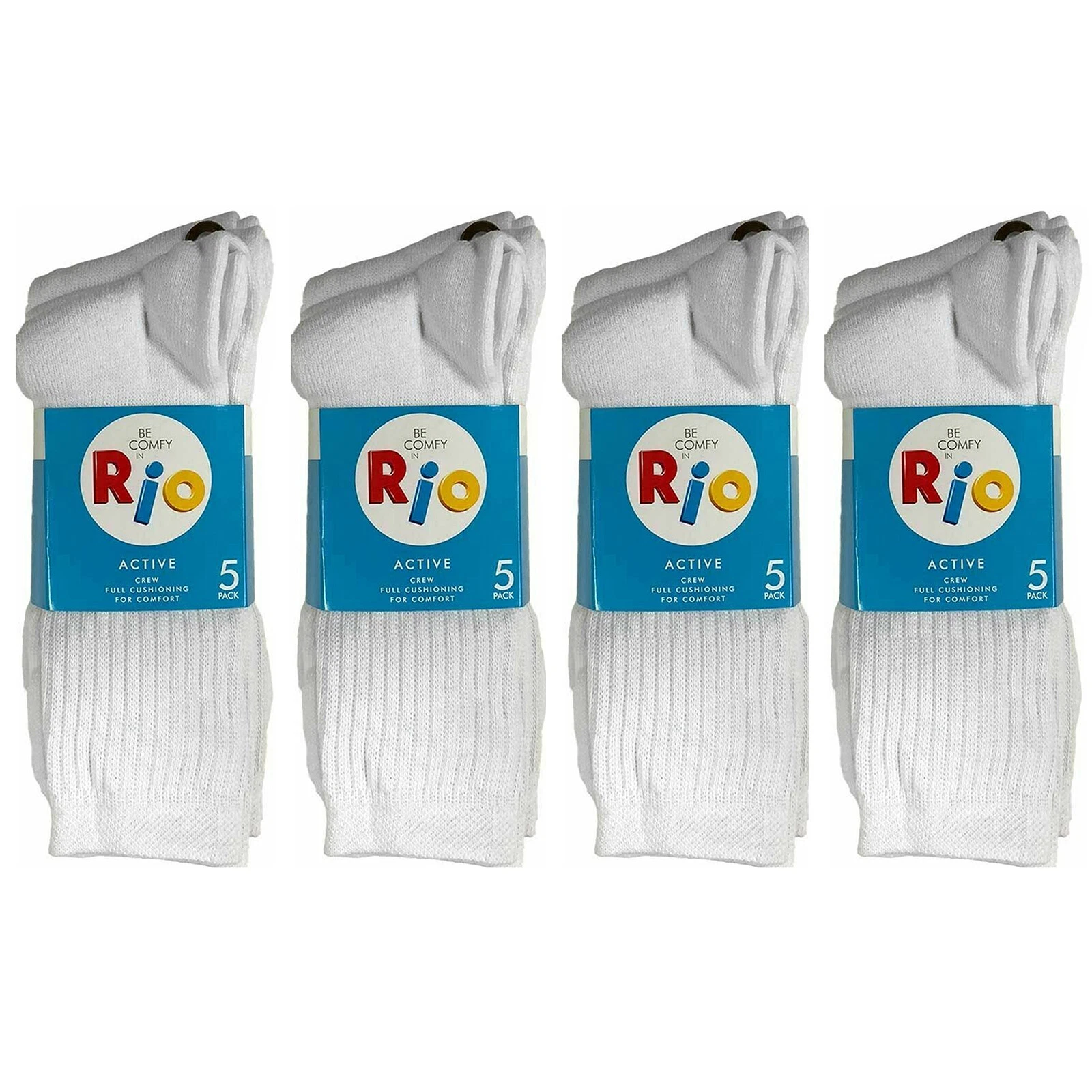 20 Pair Rio Active Crew Cotton Mens Cushion Sports White Comfy Socks Bulk S7266W
Opens in a new wind