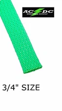 20 FT 3/4" NEON Green PET Expandable Wire Cable Sleeving Sheathing Braided Loom 