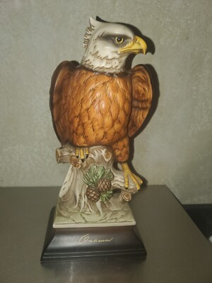 EAGLE Statue Statuette Hand Painted Americana Osamu