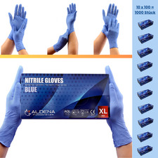 Nitrilhandschuhe blau 1000 Stück - Puderfreie Einweghandschuhe