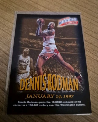 DENNIS RODMAN NBA CARD FLEER 1997-98 MILLION DOLLAR 25 of 50 BULLS PISTONS - Bild 1 von 4