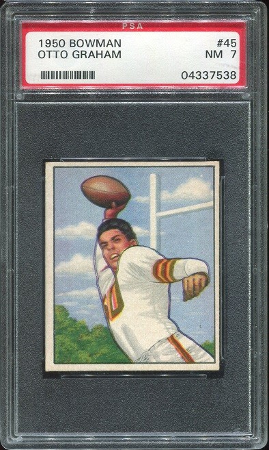 1950 Bowman #45 Otto Graham RC PSA 7 Cleveland Browns HOF Northwestern Univ.