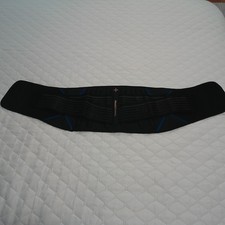 Tommie Copper Back Brace   S/M   Black/Blue   Adjustable Compression Support