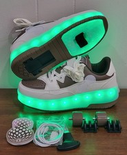 Women's Size 6.5 Heely Type Light Up Roller Shoes Many Light Modes And Colors
