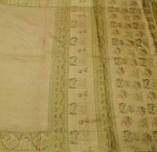 Sushila Vintage Indian Saree 100 Pure Silk Printed 5 Yard Soft Craft Fabric