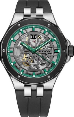 EDOX Delfin Mecano Skeleton 85303-3NN-VB Mechanisch Herren-Armbanduhr