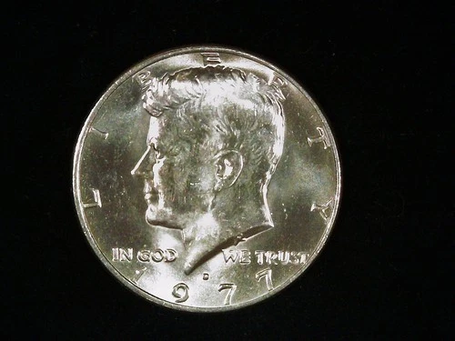 1977-D Kennedy Half Dollar AU+++ (1). Free Shipping!