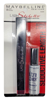 Maybelline Ultra Liner Watrprf Liquid Eye Liner/LASH STILETTO-BLACK/SOFT BALCK