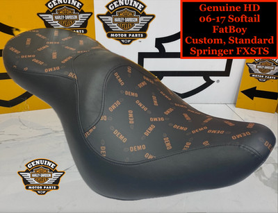 HD OEM 06-17 Fat Boy Softail Custom Standard Reach 2-Up Seat ''DEMO''