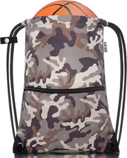 draw string back bag, Large Gym Sports string backpack for men and women with fr