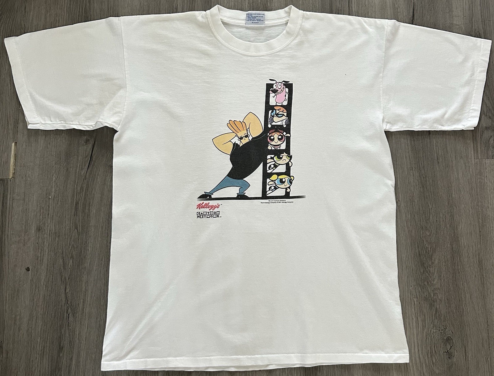 Vintage 2001 MCA Universal Pictures Powerpuff Girls cartoon network promo tee