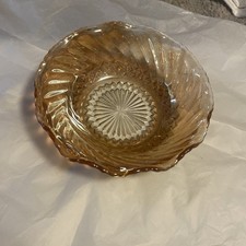 Vintage Carnival Glass Marigold Bowl Diamond ...