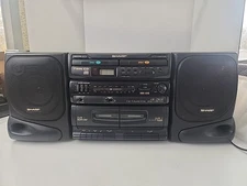 Sharp GX-CH150 AM/FM CD Player Cassette Player Recorder - READ DESCRIPTION WORKS
