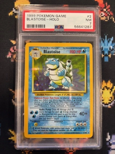 1999 Base Set Blastoise Holo 2/102 PSA 7 GTC1287 TCGG