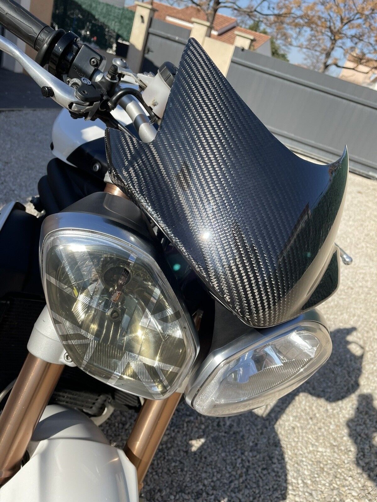 Bulle carbone brillant Triumph Speed Triple 2011-2015 pour moto