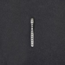 NATURAL DIAMOND BAR PENDANT 14k WHITE GOLD SLEEK CHANNEL SET NECKLACE 1/3ct