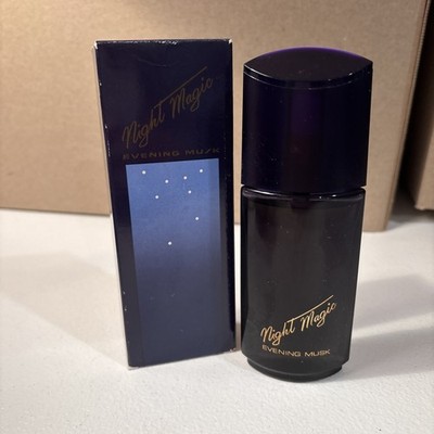 Avon VTG Night MAGIC EVENING MUSK Cologne Perfume Spray 1.5 fl oz NOS Original