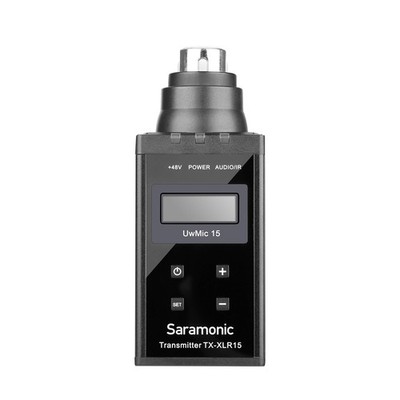 Saramonic Wireless XLR Plug-On Transmitter w/ +48V Phantom Power for UwMic15