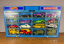 1981 Hot Wheels Blue Showcase Display Case 1970s  1980s Loose Cars Lot of 16