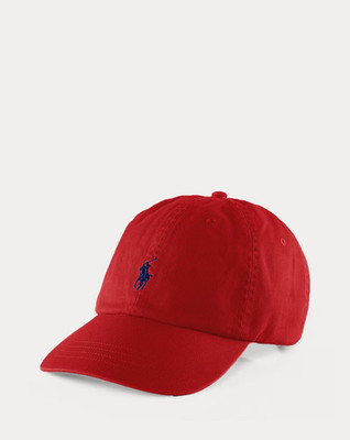 Polo Ralph Lauren Cotton Chino Baseball Cap Red/Blue, Adjustable