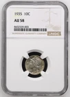 New Listing1935 Mercury dime NGC AU 58