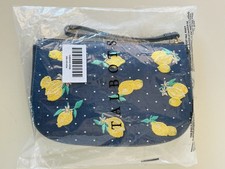 NWT Talbots Blue Yellow Lemon Embroidered Wri...