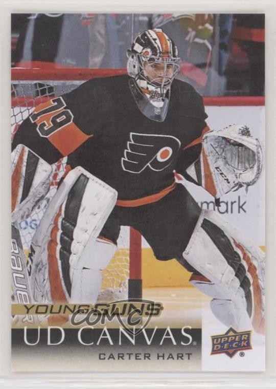 2018-19 Upper Deck UD Canvas Young Guns Carter Hart #C218 dk8