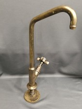 TALL SINGLE TAP, COLD WATER AGED BRASS FULLY RECONDITIONED TAP 