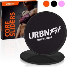 URBNFit Gliding Discs Core Sliders - Dual Sided Exercise Disc for Black