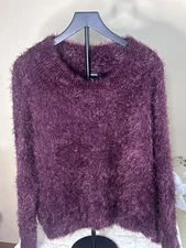 Express Women Plush Maroon Sweter