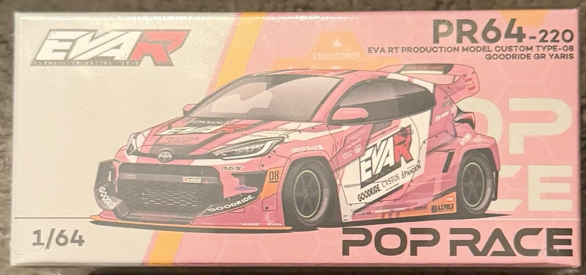 Pop Race Evangelion Goodride GR Yaris EVA RT Type 08 Pink PR64-220