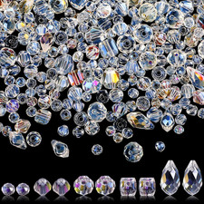 1280 Pcs Assorted Crystal Glass Beads for Jewelry Making - Faceted Teardrop Ro