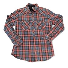 Dolce Gabbana Brad Mens Check Cotton Flannel Shirt Long Sleeve Plaid Sz 16/42