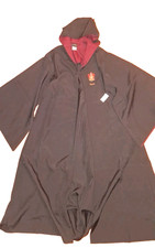 Harry Potter Cape Robe Gryffindor Size Large Black Red Cosplay ERICA monogram