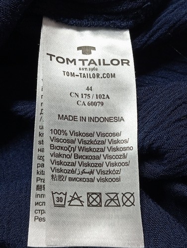 TOM TAILOR Camicia blusa Donna Camicetta a blusa Taglia IT 48 blu stile casual - Foto 5 di 5