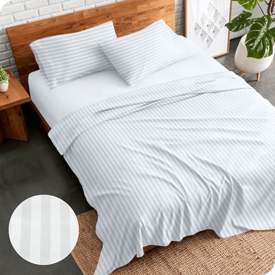 100 % Ägyptische Baumwolle Flache Bettwäsche Komplettes Bettlaken 300 Fäden Doppelbett King Size LUXUS
