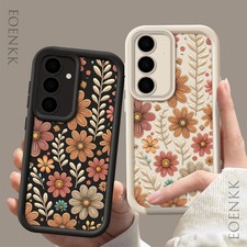 Floral Silicone Shockproof Phone Case Compatible with Samsung Galaxy S25 S24