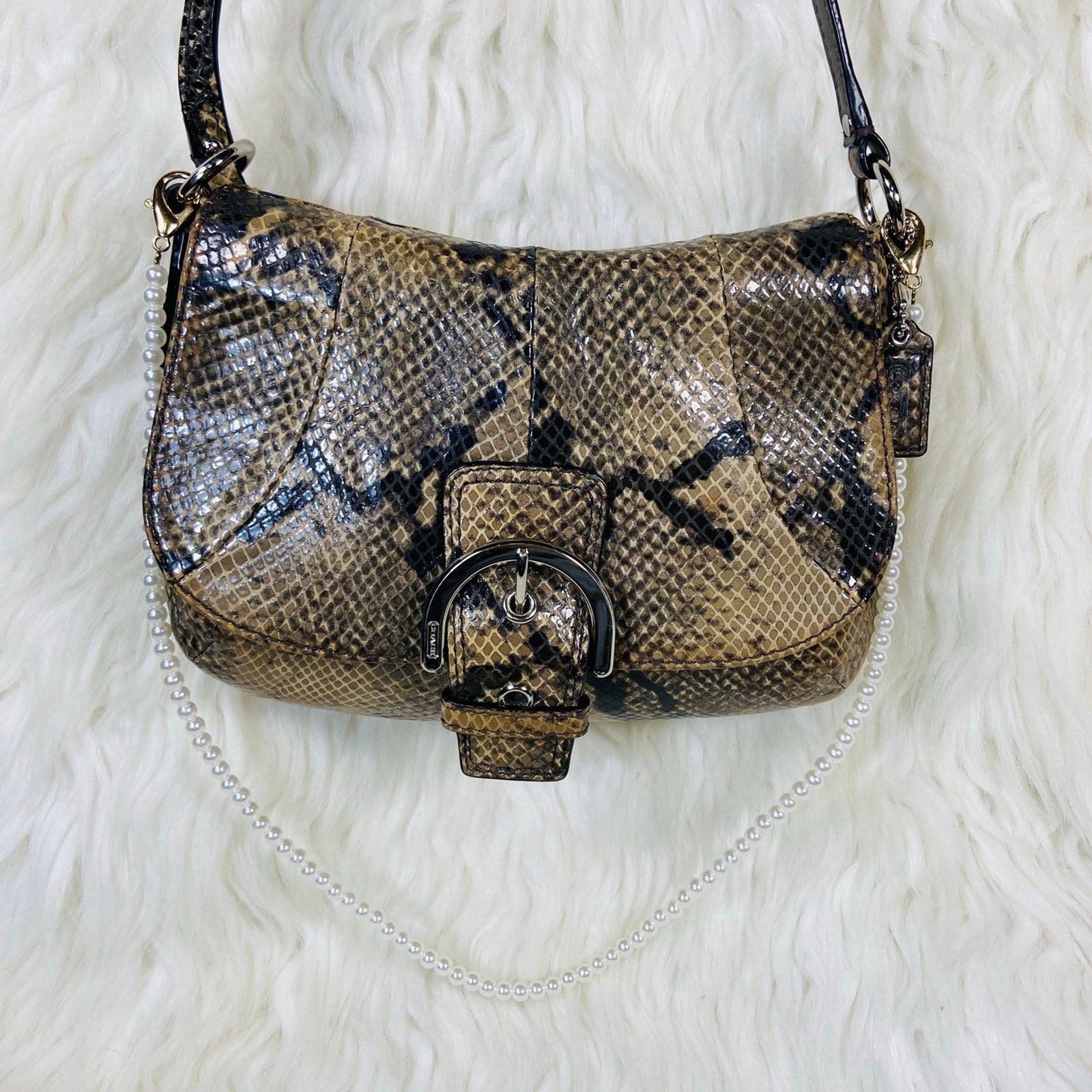 Coach Soho python embossed leather mini crossbody… - image 11