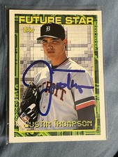 1994 Topps - Future Star Justin Thompson #313 - In Person Autograph - Tigers